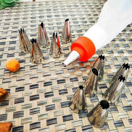 Мешок кондитерский +12 нержавеющих насадок 17125 ✅ базовая цена 77.92 грн. ✔ Опт ✔ Скидки ✔ Заходите! - Интернет-магазин ✅ Фортуна-опт ✅