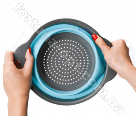 Дуршлаг силиконовый складной A-Plus - 1216 ✅ базовая цена $1.53 ✔ Опт ✔ Скидки ✔ Заходите! - Интернет-магазин ✅ Фортуна-опт ✅