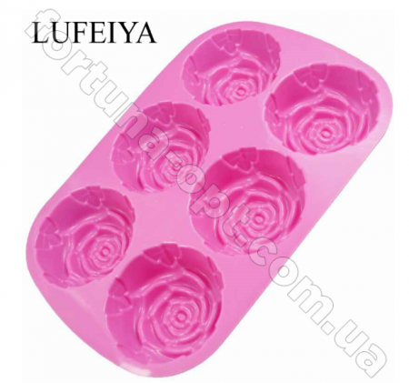 Форма для выпечки кексов силиконовая Розы EMPIRE - 0056 6 шт ✅ базовая цена $1.50 ✔ Опт ✔ Скидки ✔ Заходите! - Интернет-магазин ✅ Фортуна-опт ✅