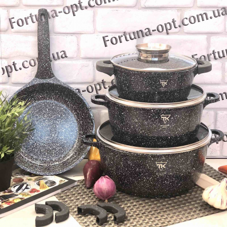 Набор кастрюль серый Top Kitchen ТК 00076 ✅ базовая цена $63.34 ✔ Опт ✔ Скидки ✔ Заходите! - Интернет-магазин ✅ Фортуна-опт ✅