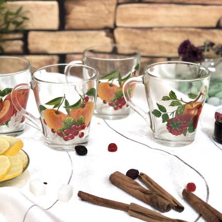 Чашка стеклянная Грация 280 мл Фрукты - 8121 ✅ базовая цена 19.54 грн. ✔ Опт ✔ Скидки ✔ Заходите! - Интернет-магазин ✅ Фортуна-опт ✅