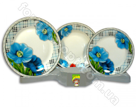 Набор тарелок 18 предметов Elina EL - 1110H  ✅ базовая цена 592.58 грн. ✔ Опт ✔ Скидки ✔ Заходите! - Интернет-магазин ✅ Фортуна-опт ✅