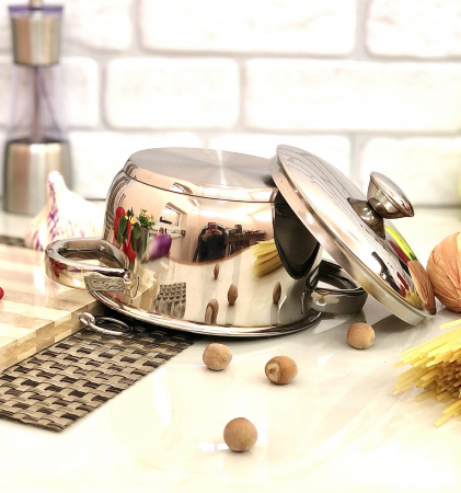 Кастрюля нержавеющая Empire - 5048 - 1,5 л ✅ базовая цена $8.94 ✔ Опт ✔ Скидки ✔ Заходите! - Интернет-магазин ✅ Фортуна-опт ✅