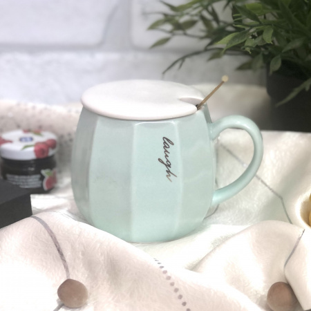 Чашка с крышкой и ложкой 350 мл "Enjoy" 88544 (Ст) ✅ базовая цена $4.18 ✔ Опт ✔ Скидки ✔ Заходите! - Интернет-магазин ✅ Фортуна-опт ✅