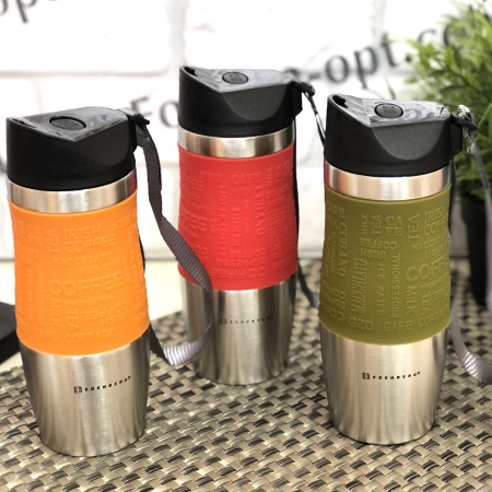 Термокружка с ручкой-ремешком Edenberg EB - 623 - 0,38 л➜ фото розн. цена$8.10 - Интернет магазин ✅ Fortuna-opt.com.ua. ✅