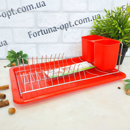 Сушилка для посуды 1-ярус пластик+нержавейка со вставкой - 20247 ✅ базовая цена212.71 грн. ✔ Опт ✔ Скидки ✔ Заходите! - Интернет-магазин ✅ Фортуна-опт ✅