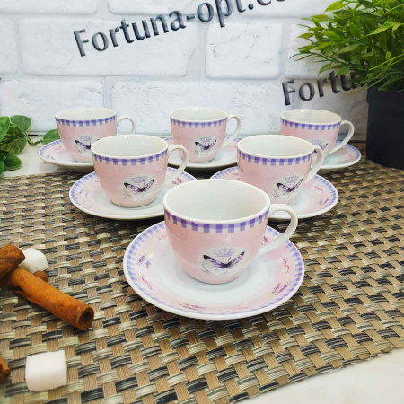 Набор кофейный 12пр 80 мл Цветы микс 1452 ✅ базовая цена 157 грн. ✔ Опт ✔ Скидки ✔ Заходите! - Интернет-магазин ✅ Фортуна-опт ✅