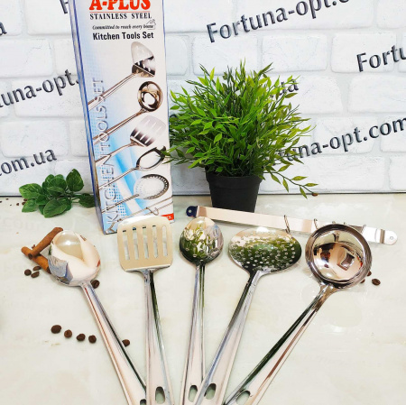 Набор кухонный A-Plus на планке из 6 предметов - 0884 ✅ базовая цена $5.71 ✔ Опт ✔ Скидки ✔ Заходите! - Интернет-магазин ✅ Фортуна-опт ✅