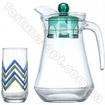 Набор для воды Luminarc Bahamas Sea Waves L - 9663 7 пр ➜ Оптом и в розницу ✅ актуальная цена - Интернет магазин ✅ Фортуна ✅ 