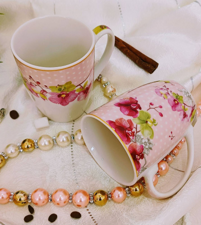 Чашка 450 мл "Цветы" 16125-15 (Ст) ✅ базовая цена $1.48 ✔ Опт ✔ Скидки ✔ Заходите! - Интернет-магазин ✅ Фортуна-опт ✅