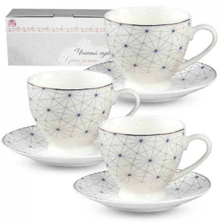 Набор чайный 12 пр 220 мл Грани золота 041-12-220 ✅ базовая цена 519.30 грн. ✔ Опт ✔ Скидки ✔ Заходите! - Интернет-магазин ✅ Фортуна-опт ✅