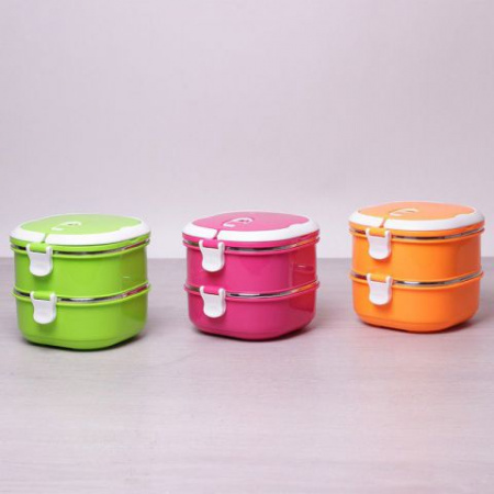 Термо ланч-бокс  двухсекционный 2*700 мл  Empire -1519  ➜ фото ➜ розн цена $4.52 - Интернет-магазин ✅ Fortuna-opt.com.ua. ✅