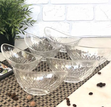 Набор стеклянных салатников 6 шт- 1315 ✅ базовая цена 180.62 грн. ✔ Опт ✔ Скидки ✔ Заходите! - Интернет-магазин ✅ Фортуна-опт ✅