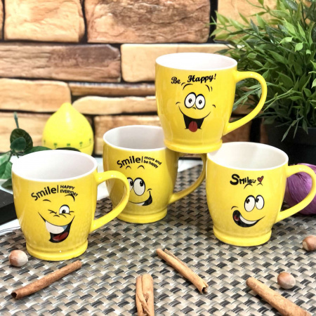 Чашка керамическая 480 мл Смайлы - 2620 ✅ базовая цена 60.21 грн. ✔ Опт ✔ Скидки ✔ Заходите! - Интернет-магазин ✅ Фортуна-опт ✅