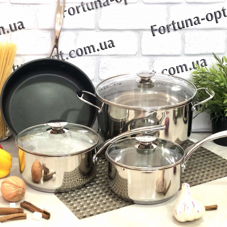 Набор тяжелой посуды из нержавеющей стали A-Plus - 1300➜ Опт и розница ✅ актуальная цена -Интернет магазин ✅ Фортуна ✅