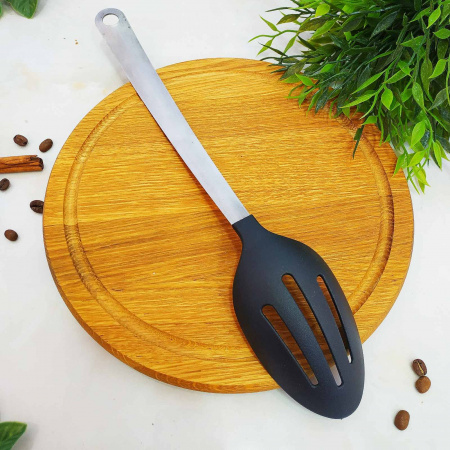 Ложка кухонная тефлоновая с дырками A-Plus - 0343 (34 см) ✅ базовая цена $1.08 ✔ Опт ✔ Скидки ✔ Заходите! - Интернет-магазин ✅ Фортуна-опт ✅