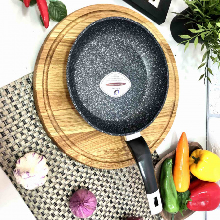 Сковорода 22 см с крышкой,гранитное покрытие A-Plus - 1480 ✅ базовая цена $9.40 ✔ Опт ✔ Скидки ✔ Заходите! - Интернет-магазин ✅ Фортуна-опт ✅