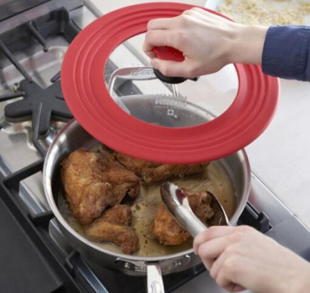 Многофункциональная крышка Triplex из термостойкого закаленного стекла Frico FRU - 1010C - 24/26/28 см ✅ базовая цена $6.51 ✔ Опт ✔ Скидки ✔ Заходите! - Интернет-магазин ✅ Фортуна-опт ✅