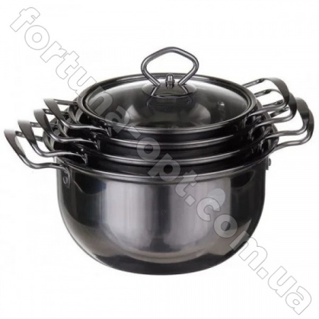 Набор посуды из нержавеющей стали A-Plus - 2061➜ Опт и розница ✅ актуальная цена -Интернет магазин ✅ Фортуна ✅
