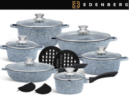 Набор посуды с гранитным покрытием Edenberg EB - 8145 ✅ базовая цена $87.04 ✔ Опт ✔ Скидки ✔ Заходите! - Интернет-магазин ✅ Фортуна-опт ✅