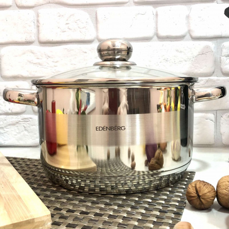 Кастрюля с крышкой Edenberg EB - 3007 - 5,5 л ✅ базовая цена $20.23 ✔ Опт ✔ Скидки ✔ Заходите! - Интернет-магазин ✅ Фортуна-опт ✅