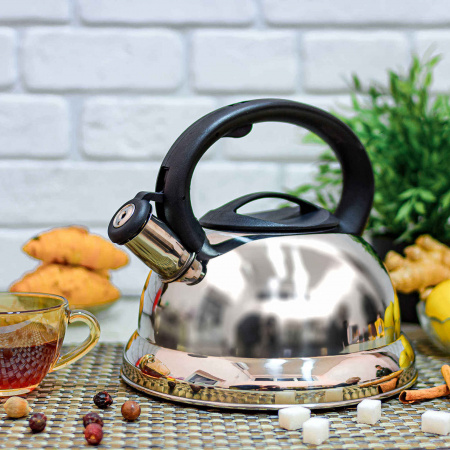 Чайник нержавеющий со свистком A-Plus - 1334 - 3 л ✅ базовая цена $10.44 ✔ Опт ✔ Скидки ✔ Заходите! - Интернет-магазин ✅ Фортуна-опт ✅