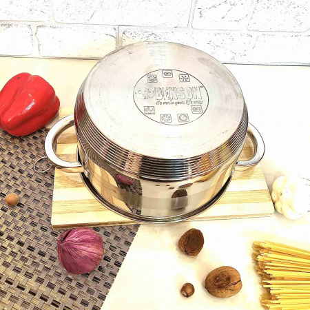 Кастрюля с крышкой из нержавеющей стали Benson BN - 220 - 4,5 л ✅ базовая цена $18.13 ✔ Опт ✔ Скидки ✔ Заходите! - Интернет-магазин ✅ Фортуна-опт ✅