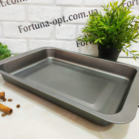 Противень прямоугольный Stenson MH-0049 - 42х29х6 см ✅ базовая цена $1.82 ✔ Опт ✔ Скидки ✔ Заходите! - Интернет-магазин ✅ Фортуна-опт ✅