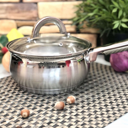 Ковш из нержавеющей стали с крышкой Benson BN - 225 - 1.6 л ✅ базовая цена $10.83 ✔ Опт ✔ Скидки ✔ Заходите! - Интернет-магазин ✅ Фортуна-опт ✅