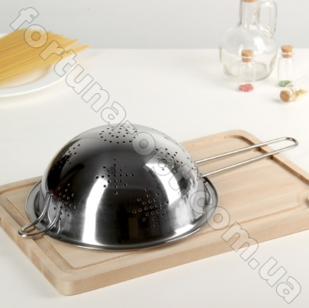 Дуршлаг с ручкой из нержавеющей стали A-Plus - 0849 (24 см) ✅ базовая цена $2.60 ✔ Опт ✔ Скидки ✔ Заходите! - Интернет-магазин ✅ Фортуна-опт ✅