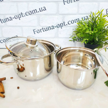 Набор посуды из нержавеющей стали A-Plus 1293➜ Опт и розница ✅ актуальная цена -Интернет магазин ✅ Фортуна ✅