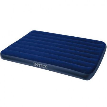 Матрац надувной велюр Intex синий 137*191*25 см IN - 64758 ✅ базовая цена $14.71 ✔ Опт ✔ Скидки ✔ Заходите! - Интернет-магазин ✅ Фортуна-опт ✅