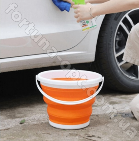 Ведро силиконовое складное Collapsible Bucket - 10 л - 7106 ✅ базовая цена $6.12 ✔ Опт ✔ Скидки ✔ Заходите! - Интернет-магазин ✅ Фортуна-опт ✅