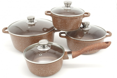 Набор кастрюль с мраморным покрытием А-Плюс -1507  ✅ базовая цена $54.61 ✔ Опт ✔ Скидки ✔ Заходите! - Интернет-магазин ✅ Фортуна-опт ✅