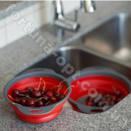 Набор дуршлагов силиконовых складных 7105  ✅ базовая цена $3.40 ✔ Опт ✔ Скидки ✔ Заходите! - Интернет-магазин ✅ Фортуна-опт ✅