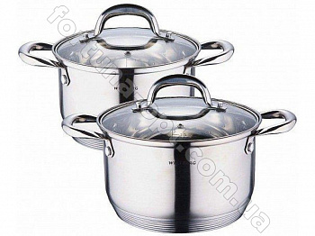 Набор посуды 4 предмета Wellberg WB - 1076 ➜ Оптом и в розницу ✅ актуальная цена - Интернет магазин ✅ Фортуна ✅