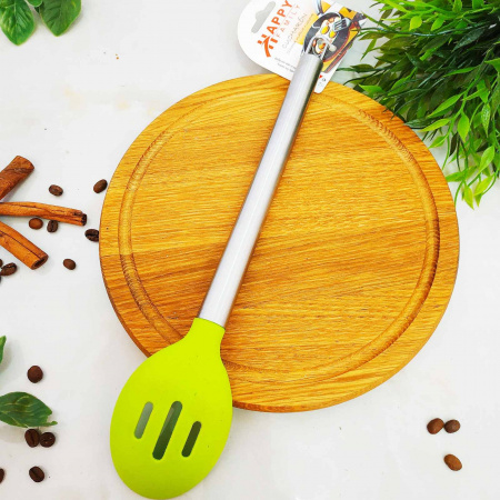 Ложка силиконовая кухонная с дыркой Frico FRU - 490 ✅ базовая цена $1.02 ✔ Опт ✔ Скидки ✔ Заходите! - Интернет-магазин ✅ Фортуна-опт ✅