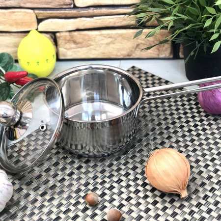 Ковш нержавейка 0,79 л с крышкой 2179 ✅ базовая цена $6.81 ✔ Опт ✔ Скидки ✔ Заходите! - Интернет-магазин ✅ Фортуна-опт ✅