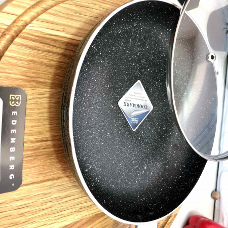 Сковорода мраморная с крышкой 22 см А-Плюс - 1107 ✅ базовая цена $8.92 ✔ Опт ✔ Скидки ✔ Заходите! - Интернет-магазин ✅ Фортуна-опт ✅