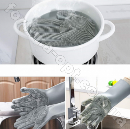 Многофункциональная силиконовая перчатка для мытья посуды Magic Silicone Gloves губка щетка для уборки - 7139 ✅ базовая цена 97.68 грн. ✔ Опт ✔ Скидки ✔ Заходите! - Интернет-магазин ✅ Фортуна-опт ✅