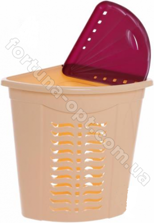 Корзина (бак) для белья угловая пластик 0590 ✅ базовая цена 402.03 грн. ✔ Опт ✔ Скидки ✔ Заходите! - Интернет-магазин ✅ Фортуна-опт ✅