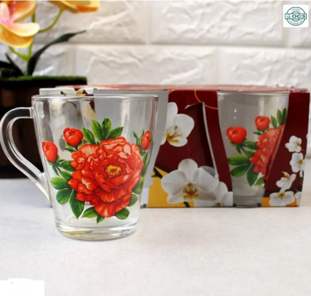 Набор чайных кружек 280 мл 2 шт ОСЗ Цветы Грация - 8236 ✅ базовая цена 53.28 грн. ✔ Опт ✔ Скидки ✔ Заходите! - Интернет-магазин ✅ Фортуна-опт ✅
