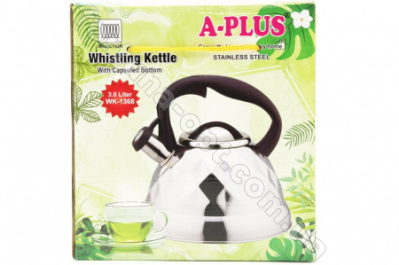 Чайник нержавеющий со свистком A-Plus - 1368 - 3 л  ✅ базовая цена $9.47 ✔ Опт ✔ Скидки ✔ Заходите! - Интернет-магазин ✅ Фортуна-опт ✅