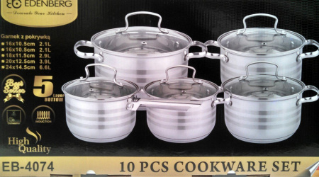 Набор посуды Edenberg EB - 4074➜ Опт и розница ✅ актуальная цена -Интернет магазин ✅ Фортуна ✅