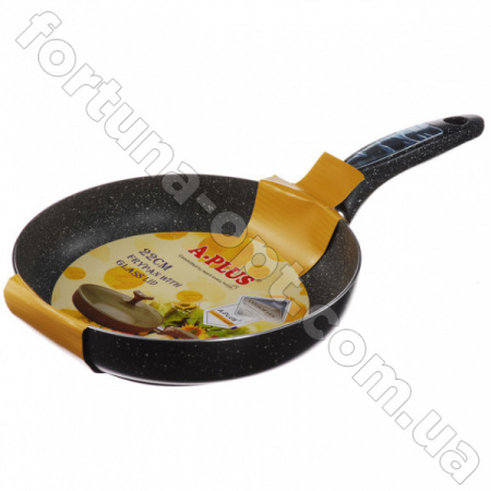 Сковорода с крышкой A-PLUS 26 см (1728) Мраморный ✅ базовая цена $10.92 ✔ Опт ✔ Скидки ✔ Заходите! - Интернет-магазин ✅ Фортуна-опт ✅