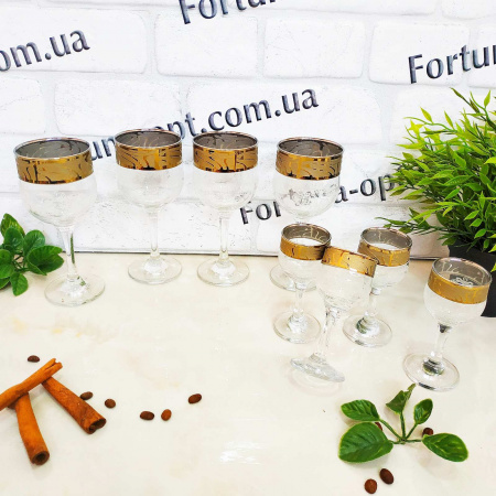  Бокал для вина + рюмка 12 пр. Мускат GE 05-163/164 ✅ базовая цена 790.34 грн. ✔ Опт ✔ Скидки ✔ Заходите! - Интернет-магазин ✅ Фортуна-опт ✅