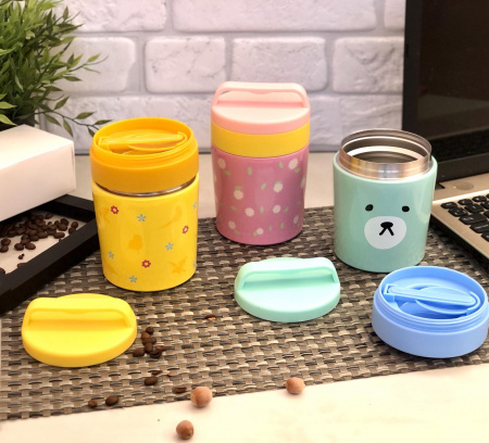 Термос пищевой детский A-Plus - 1665 - 350 мл   ➜ фото ➜р озн цена $6.44 -Интернет-магазин ✅ Fortuna-opt.com.ua. ✅