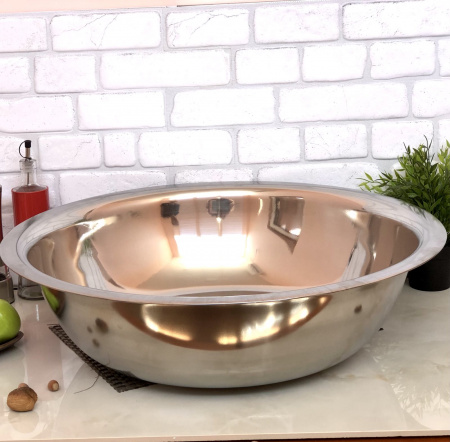 Миска из нержавеющей стали - A-Plus - 0882 (36 см) ✅ базовая цена $3.48 ✔ Опт ✔ Скидки ✔ Заходите! - Интернет-магазин ✅ Фортуна-опт ✅