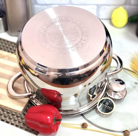 Кастрюля нержавеющая Капля Edenberg ЕВ - 533 5.4 л ✅ базовая цена $17.11 ✔ Опт ✔ Скидки ✔ Заходите! - Интернет-магазин ✅ Фортуна-опт ✅