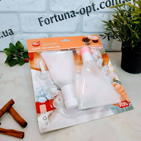 Мешок кондитерский силиконовый 2шт/набор + 8 насадок 17766 ✅ базовая цена 71.93 грн. ✔ Опт ✔ Скидки ✔ Заходите! - Интернет-магазин ✅ Фортуна-опт ✅